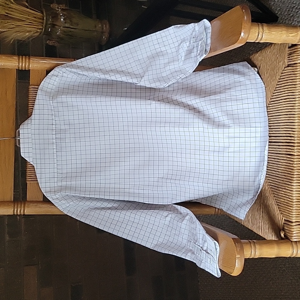 Giorgio Armani Le Collezioni button down dress shirt, black/white check, sz 16.5 - Picture 6 of 10